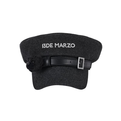 13DE MARZO Bear Belt Logo Beret Black - 13DE MARZO