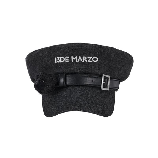 13DE MARZO Bear Belt Logo Beret Black - 13DE MARZO