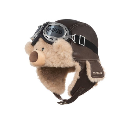 13DE MARZO Pilot Bear Vintage Hat Brown - 13DE MARZO
