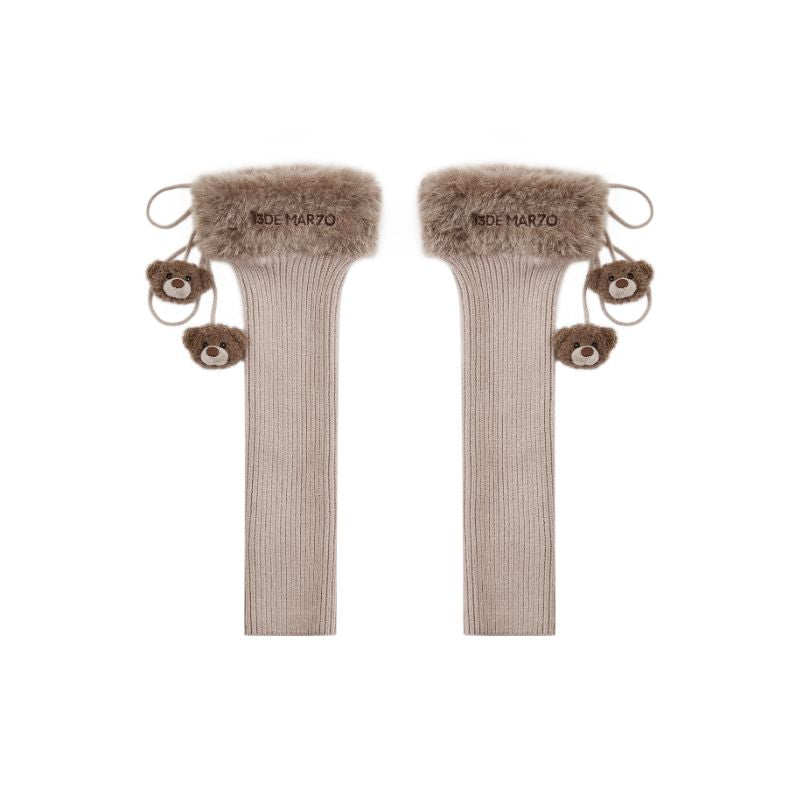 13DE MARZO Doozoo Fuzzy Socks Brown - 13DE MARZO