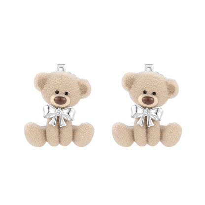 13DE MARZO Cute Sitting Bear Earrings
