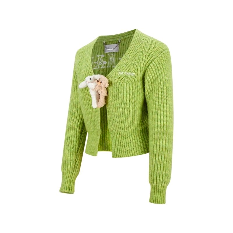 13DE MARZO Doozoo Cuddle Button Cardigan Green - 13DE MARZO