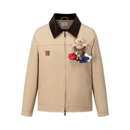 13DE MARZO Tailor Bear Hanger Cargo Jacket Khaki - 13DE MARZO