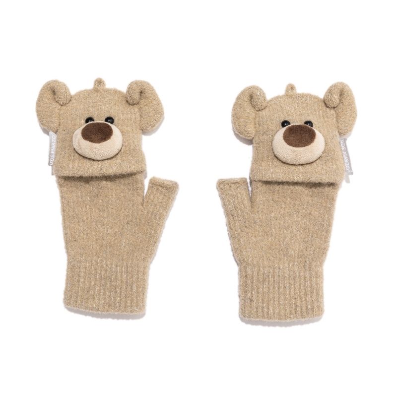 13DE MARZO Bear Two-Way Mittens - 13DE MARZO