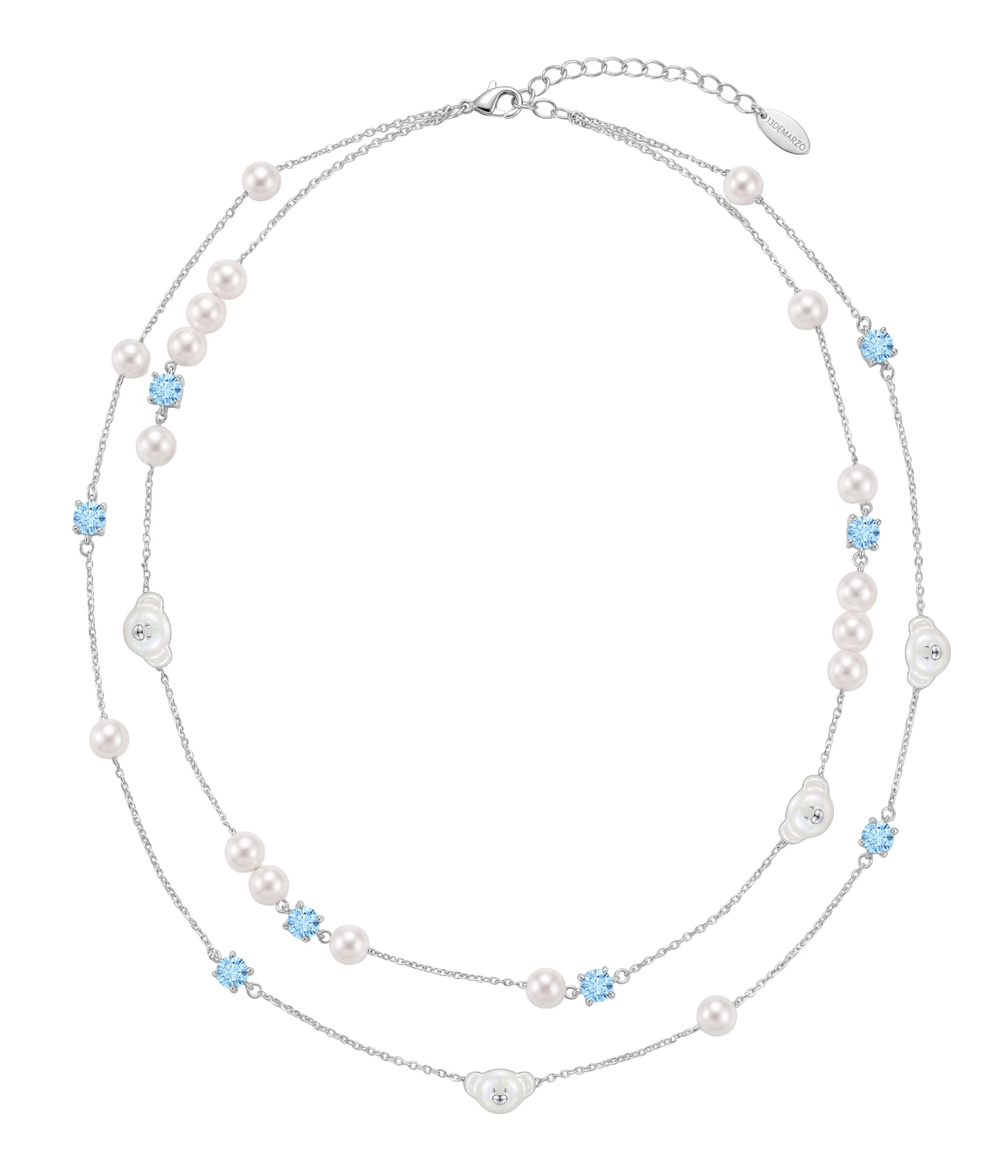 13DE MARZO Starry Bear Double Necklace - 13DE MARZO