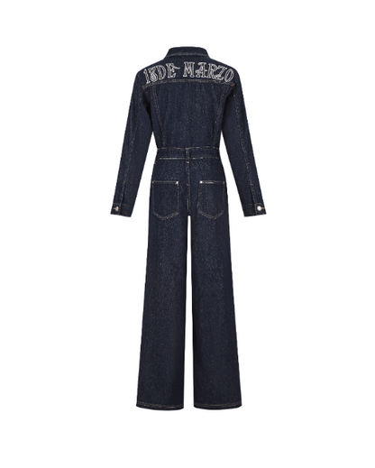 13DE MARZO Bear Denim Jumpsuit Navy Blue - 13DE MARZO