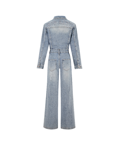 13DE MARZO Bear Denim Jumpsuit Blue - 13DE MARZO