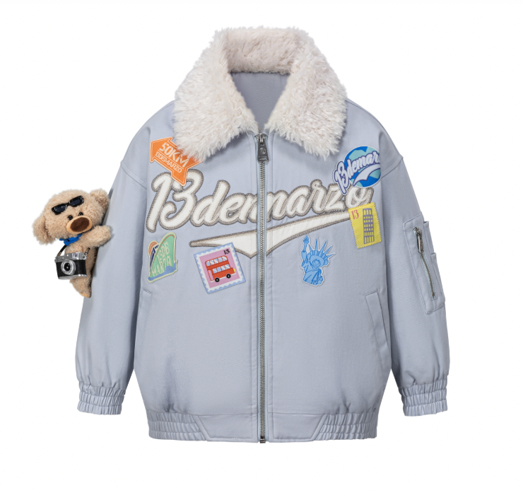 13DE MARZO BabyBear Travel Badge Jacket Blue - 13DE MARZO