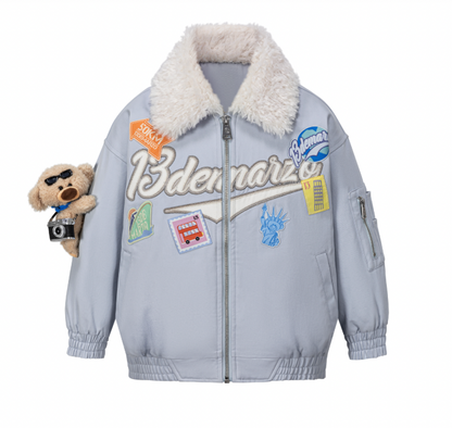 13DE MARZO BabyBear Travel Badge Jacket Blue - 13DE MARZO