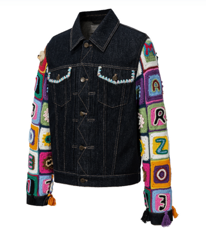 13DE MARZO Square Pattern Denim Jacket - 13DE MARZO