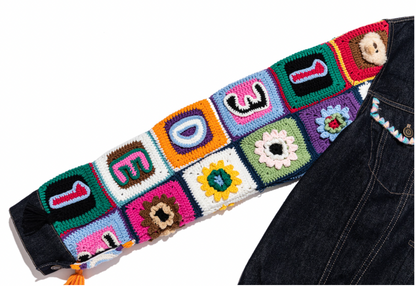 13DE MARZO Square Pattern Denim Jacket - 13DE MARZO