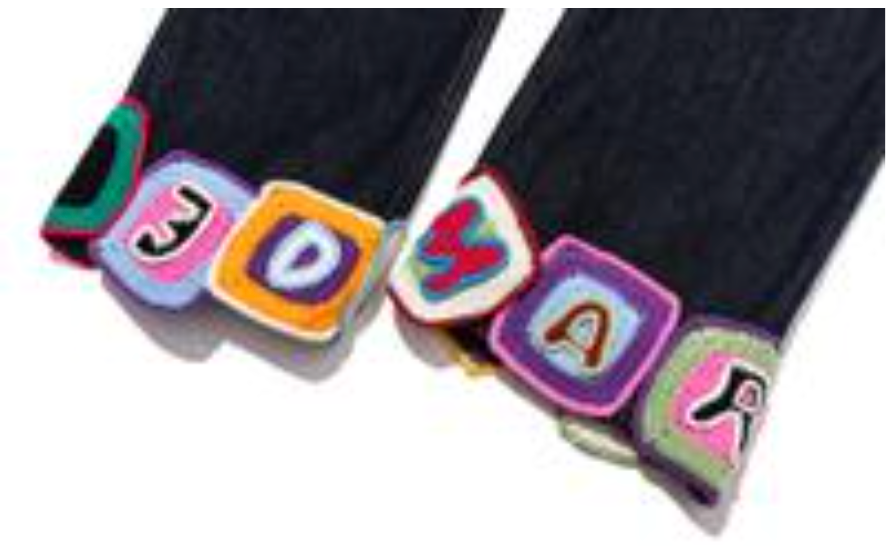 13DE MARZO Square Pattern Jeans - 13DE MARZO