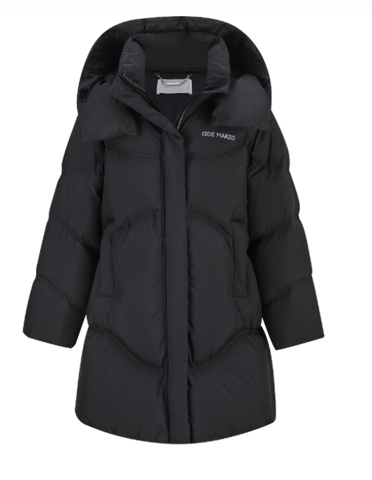 13DE MARZO Bear Puffer Down Jacket Black - 13DE MARZO