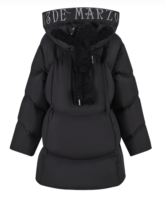 13DE MARZO Bear Puffer Down Jacket Black - 13DE MARZO