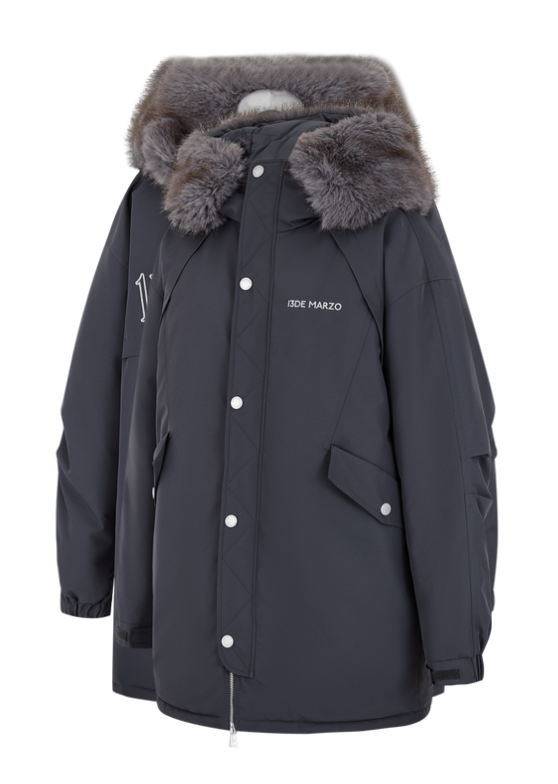 13DE MARZO Doozoo Parka Down Jacket Grey - 13DE MARZO