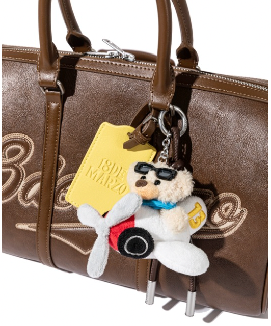 13DE MARZO Pilot Bear Travel Bag Smal Brown - 13DE MARZO