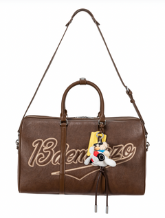 13DE MARZO Pilot Bear Travel Bag Medium Brown