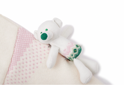 13DE MARZO Fair Isle Bear Cardigan Beige - 13DE MARZO