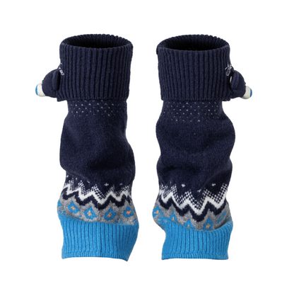 13DE MARZO Fair Isle Leg Warmer Navy Blue - 13DE MARZO