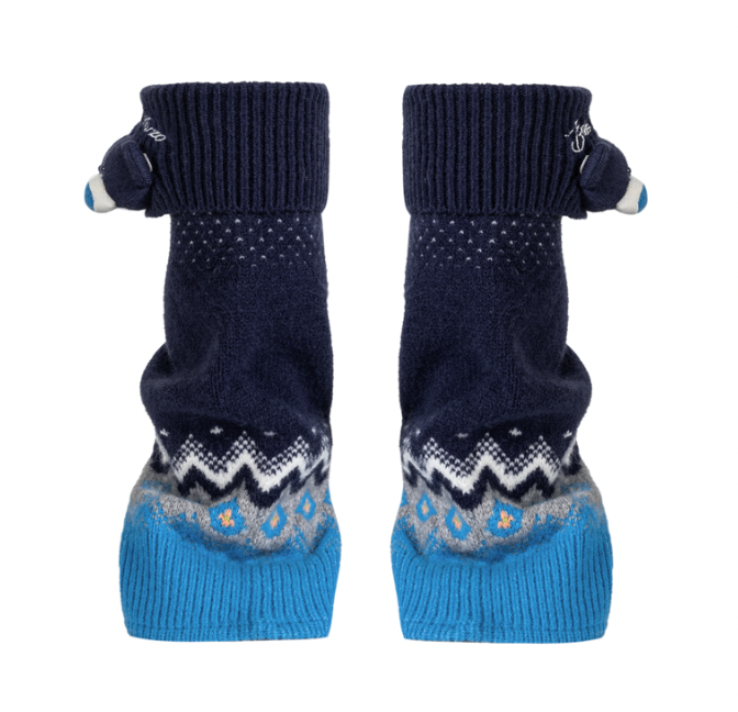 13DE MARZO Fair Isle Leg Warmer Navy Blue - 13DE MARZO