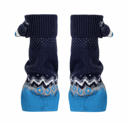 13DE MARZO Fair Isle Leg Warmer Navy Blue - 13DE MARZO