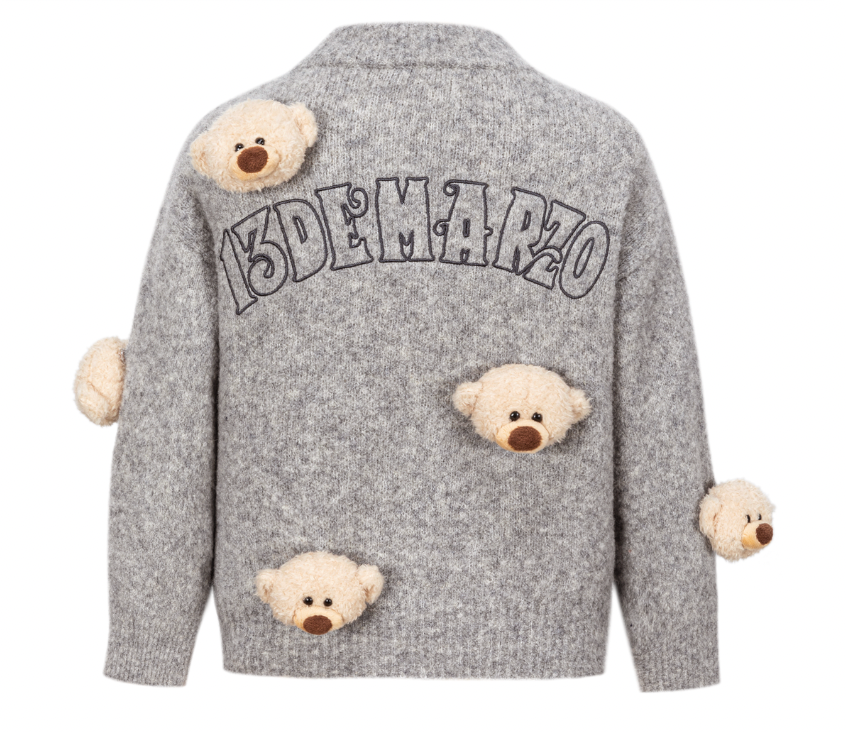 13DE MARZO BabyBear Full Sweater Grey - 13DE MARZO
