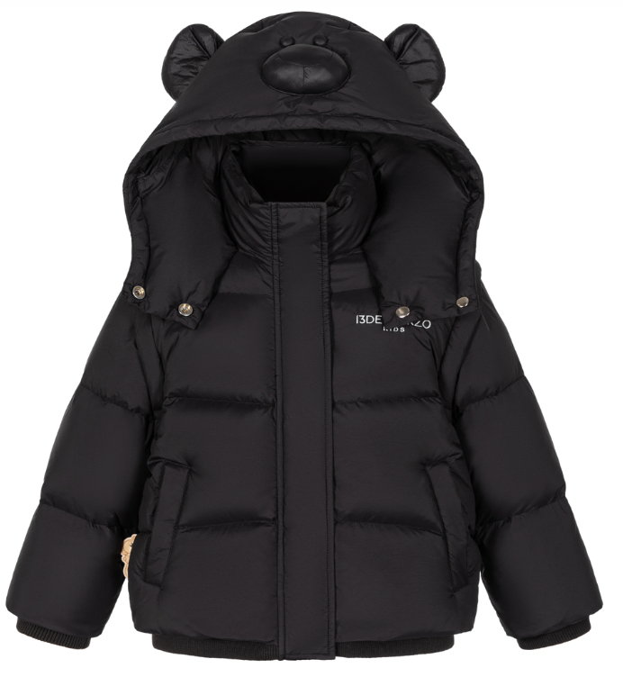 13DE MARZO BabyBear Detachable Down Jacket Black - 13DE MARZO