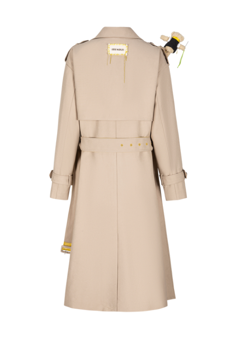 13DE MARZO Tailor Bear Ruler Trench Coat Khaki - 13DE MARZO