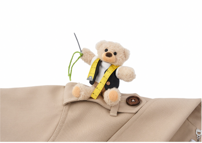 13DE MARZO Tailor Bear Ruler Trench Coat Khaki - 13DE MARZO