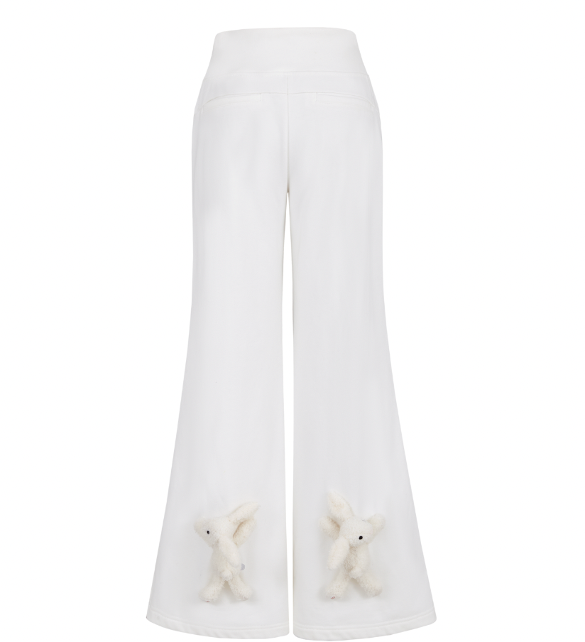 13DE MARZO Base Wide Flare Pants White - 13DE MARZO