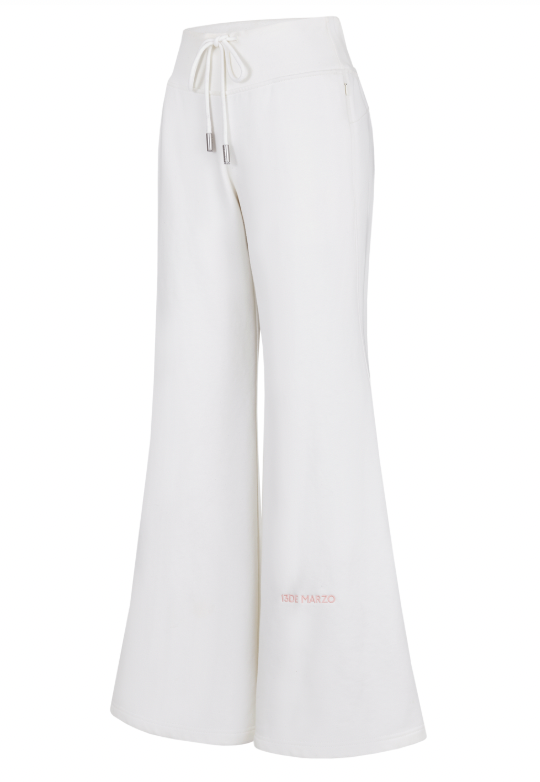 13DE MARZO Base Wide Flare Pants White - 13DE MARZO