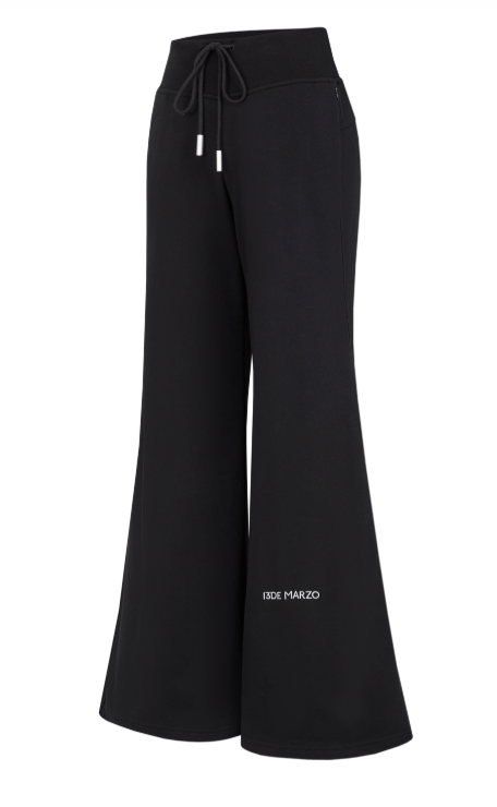 13DE MARZO Base Wide Flare Pants Black - 13DE MARZO