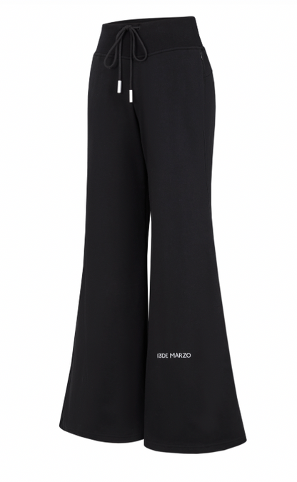 13DE MARZO Base Wide Flare Pants Black - 13DE MARZO