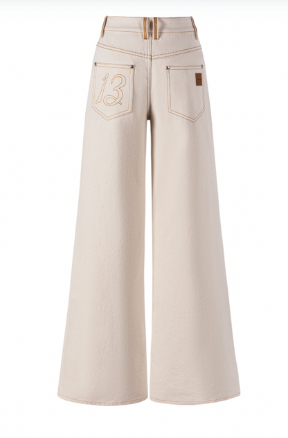 13DE MARZO Tailor Bear Hanger Cargo Pants White - 13DE MARZO