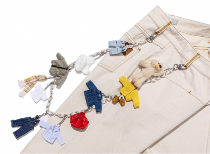 13DE MARZO Tailor Bear Hanger Cargo Pants White - 13DE MARZO