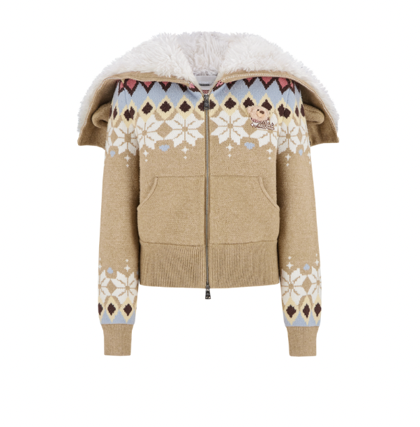 13DE MARZO Fair Isle Bear Knit Short Cardigan - 13DE MARZO