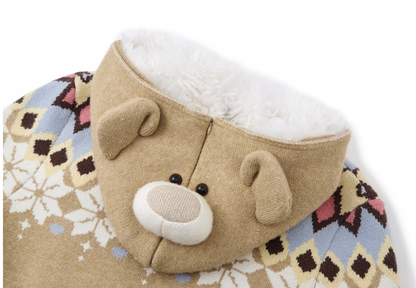 13DE MARZO Fair Isle Bear Knit Short Cardigan - 13DE MARZO