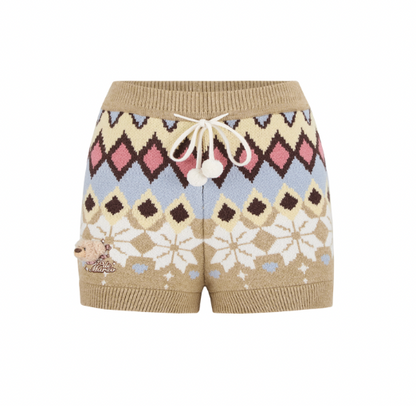 13DE MARZO Fair Isle Knit Shorts - 13DE MARZO