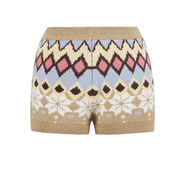 13DE MARZO Fair Isle Knit Shorts - 13DE MARZO
