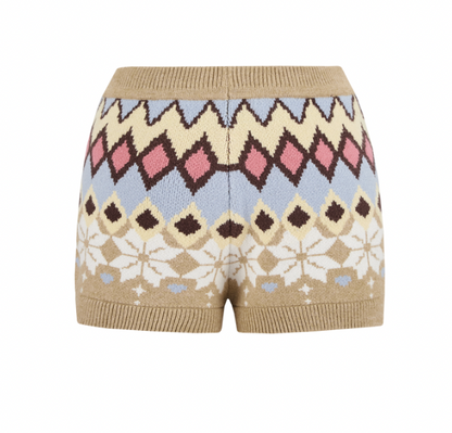 13DE MARZO Fair Isle Knit Shorts - 13DE MARZO