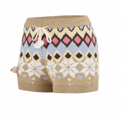 13DE MARZO Fair Isle Knit Shorts - 13DE MARZO
