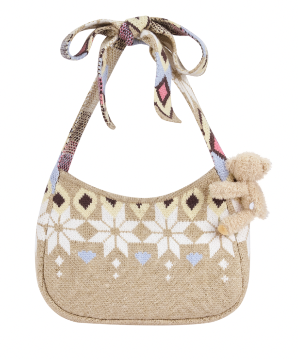 13DE MARZO Fair Isle Bowknot Bag - 13DE MARZO