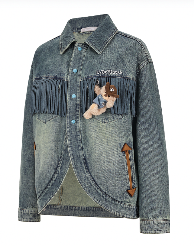 13DE MARZO Western Cowboy Denim Jacket - 13DE MARZO