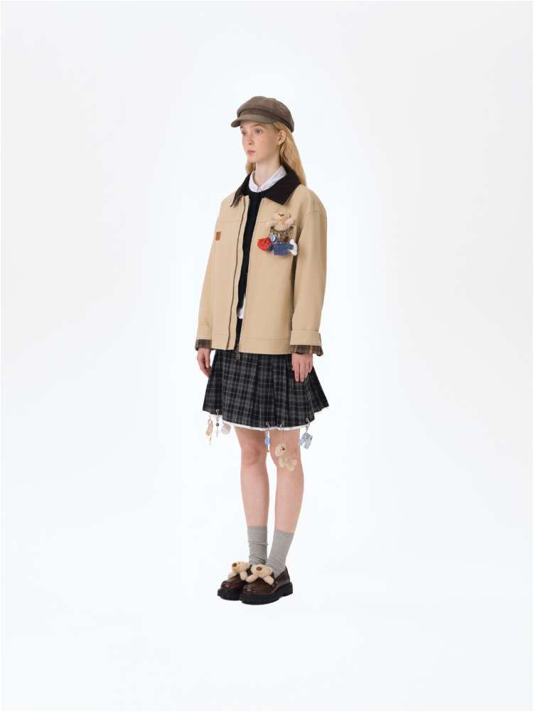 13DE MARZO Clothes Hanger Pleated Skirt - 13DE MARZO