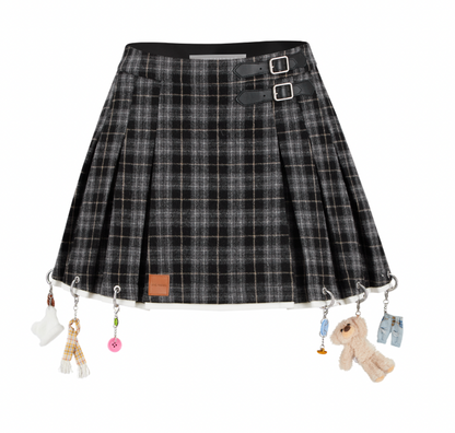 13DE MARZO Clothes Hanger Pleated Skirt - 13DE MARZO