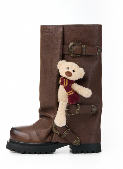 13DE MARZO Bear High Boots Brown - 13DE MARZO