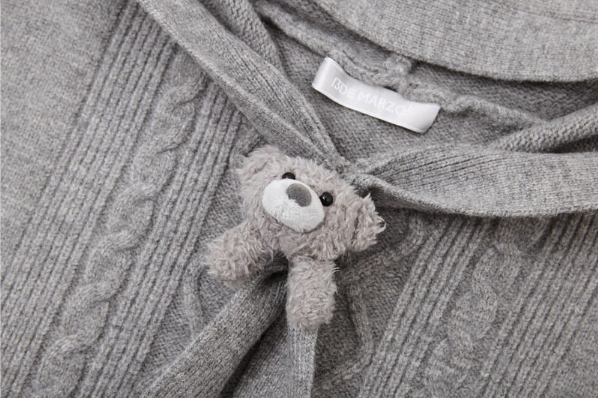 13DE MARZO Bear Knit Hoodie Dress Grey - 13DE MARZO