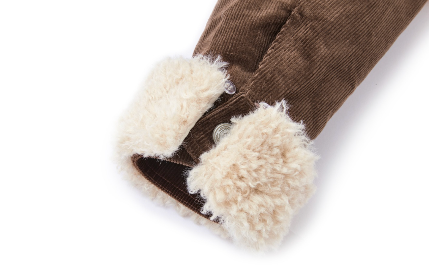 13DE MARZO Bear Corduroy Detachable Jacket Brown - 13DE MARZO