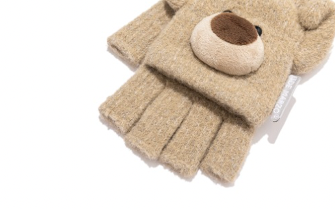13DE MARZO Bear Two-Way Mittens - 13DE MARZO