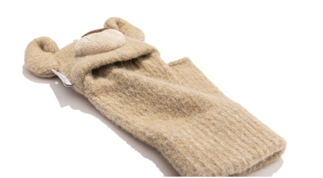 13DE MARZO Bear Two-Way Mittens - 13DE MARZO
